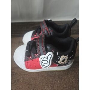 Disney Mickey Mouse Shoes Toddler Sz 3, Black & Red Low Top Sneaker